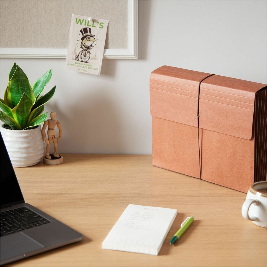 Smead Letter Recycled File Wallet - 8 1/2" x 11" - 3 1/2" Expansion - Redrope - Redrope - 30% Recycled - 10 / Box