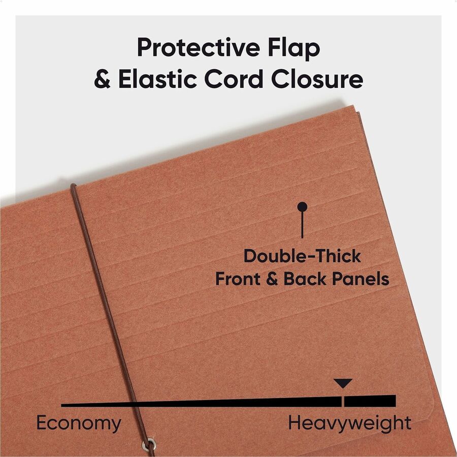 Smead Letter Recycled File Wallet - 8 1/2" x 11" - 3 1/2" Expansion - Redrope - Redrope - 30% Recycled - 10 / Box