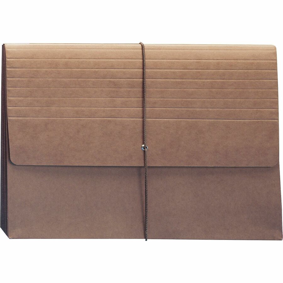 Redrope Expanding Wallet With Elastic Cord, 5.25" Expansion, 1 Section, Elastic Cord Closure, Legal Size, Redrope, 10/Box