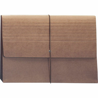 Redrope Expanding Wallet With Elastic Cord, 5.25" Expansion, 1 Section, Elastic Cord Closure, Legal Size, Redrope, 10/Box