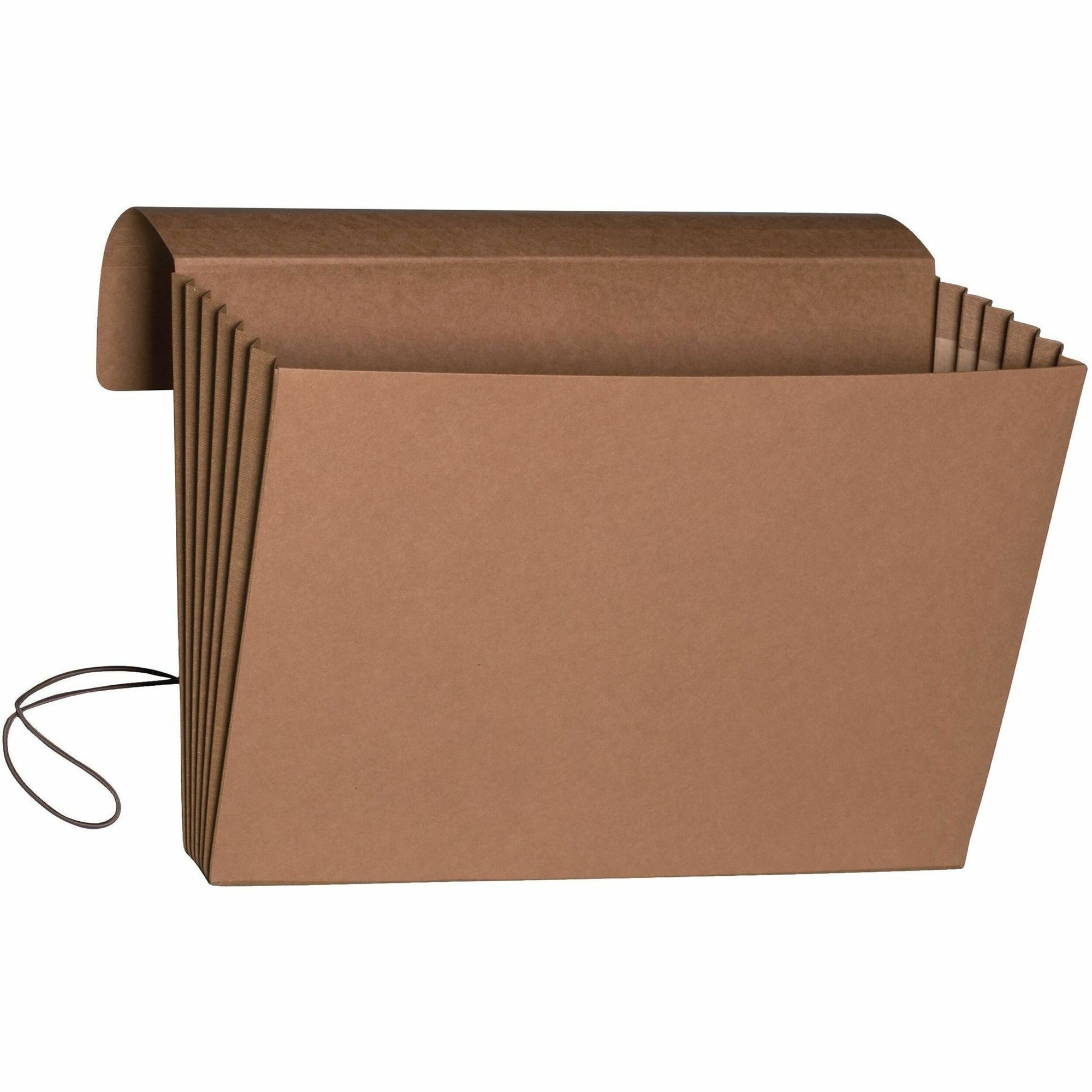 Redrope Expanding Wallet With Elastic Cord, 5.25" Expansion, 1 Section, Elastic Cord Closure, Legal Size, Redrope, 10/Box