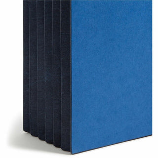 Extra-Wide Expanding Wallets with Elastic Cord, 5.25" Expansion, 1 Section, Elastic Cord Closure, Letter Size, Navy Blue