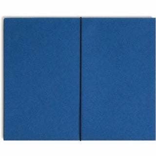 Extra-Wide Expanding Wallets with Elastic Cord, 5.25" Expansion, 1 Section, Elastic Cord Closure, Letter Size, Navy Blue
