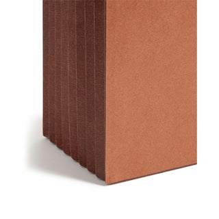 TUFF Expanding Wallets, 7" Expansion, 1 Section, Elastic Cord Closure, Legal Size, Redrope