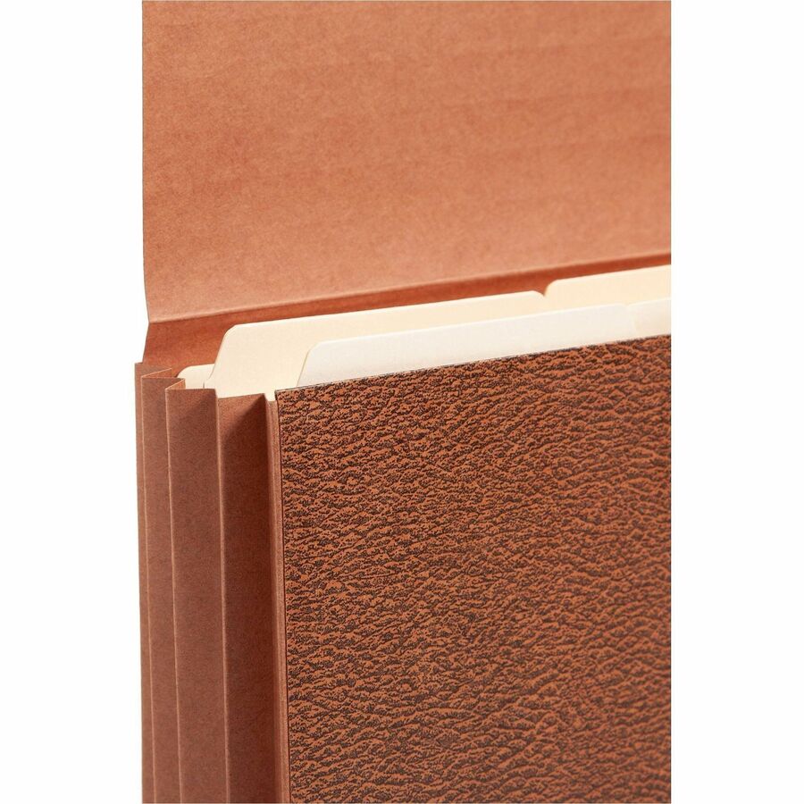 Classic Expanding Wallets, 3.5" Expansion, 1 Section, Elastic Cord Closure, Letter Size, Redrope