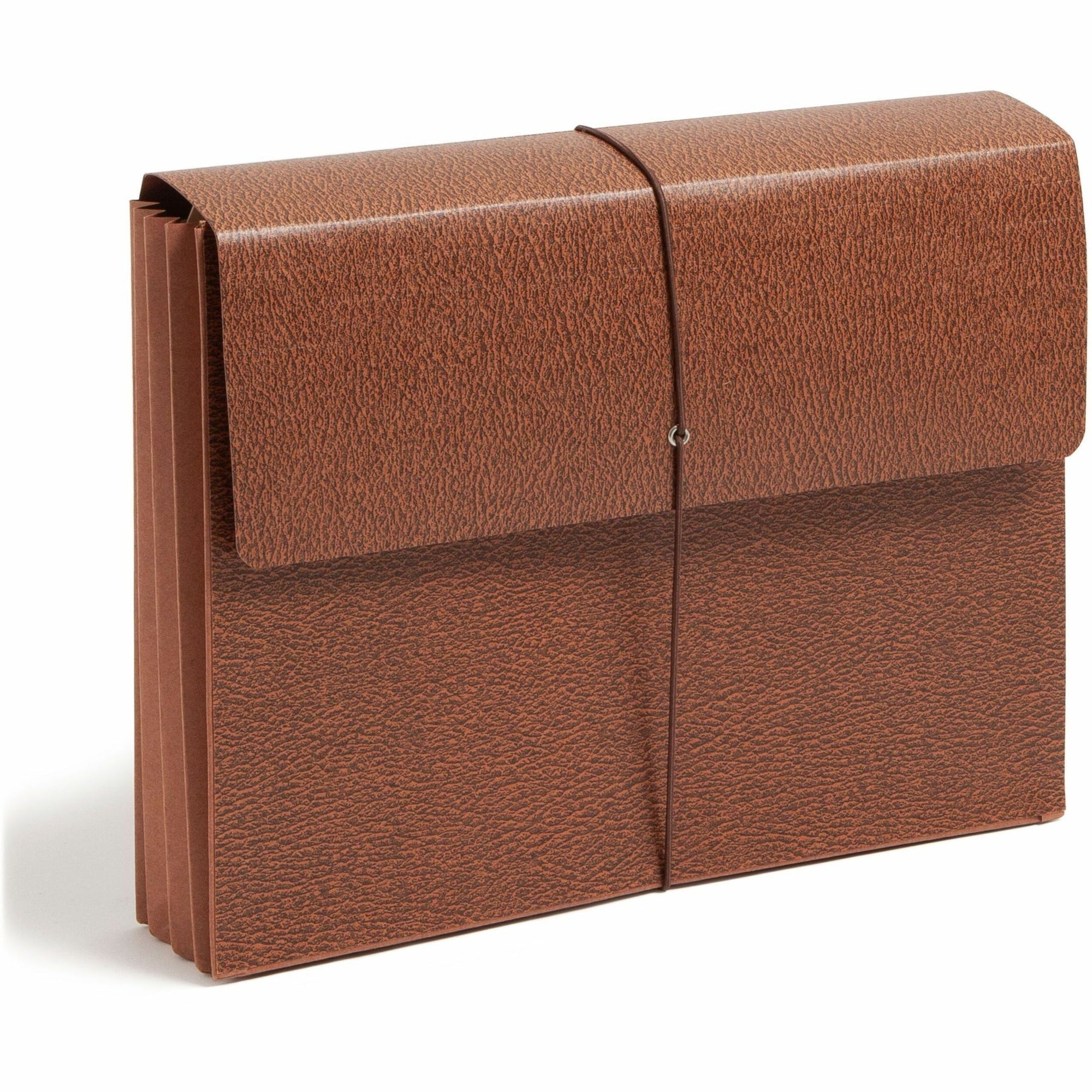 Classic Expanding Wallets, 3.5" Expansion, 1 Section, Elastic Cord Closure, Letter Size, Redrope