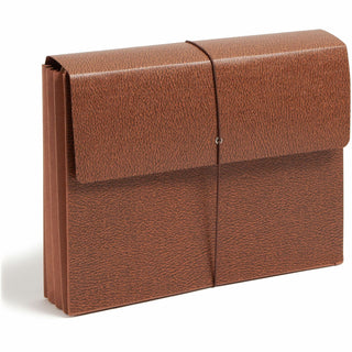 Classic Expanding Wallets, 3.5" Expansion, 1 Section, Elastic Cord Closure, Letter Size, Redrope