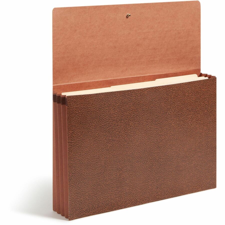 Classic Expanding Wallets, 3.5" Expansion, 1 Section, Elastic Cord Closure, Legal Size, Redrope