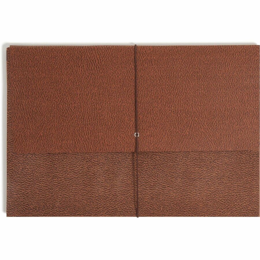 Classic Expanding Wallets, 3.5" Expansion, 1 Section, Elastic Cord Closure, Legal Size, Redrope