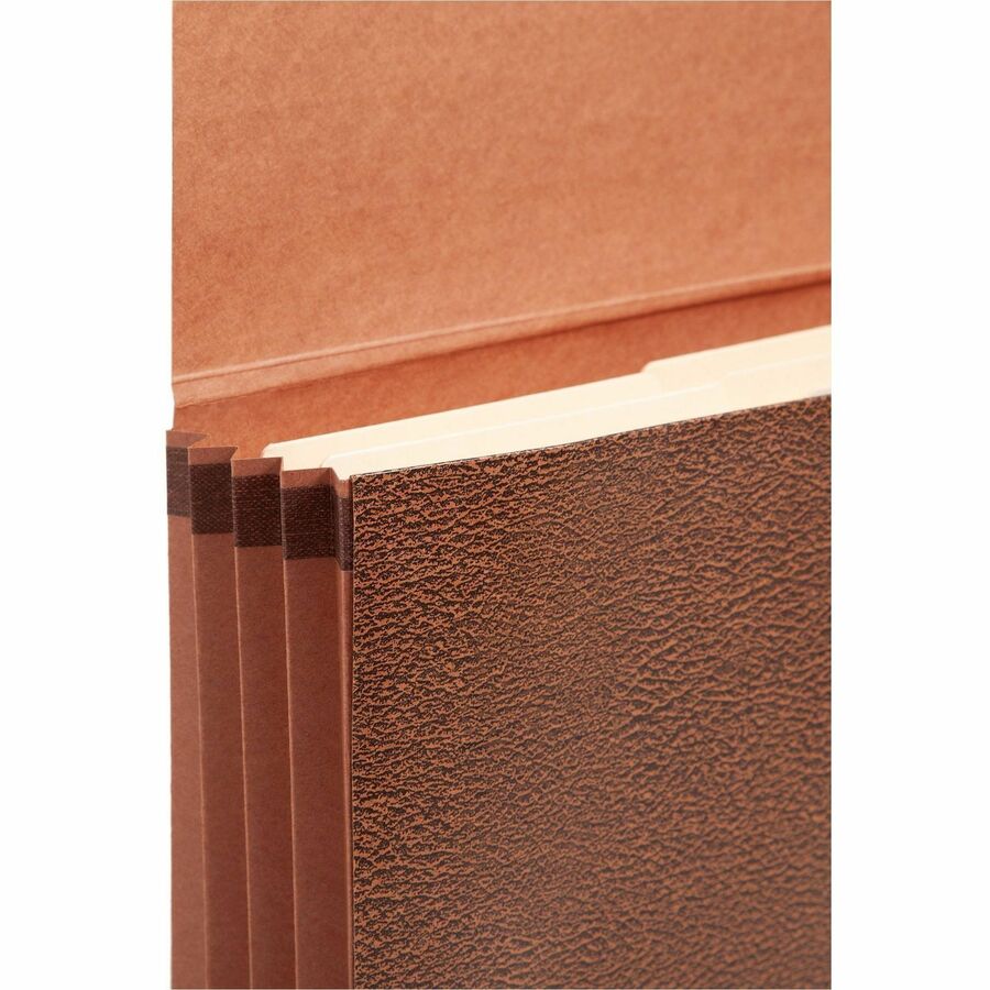 Classic Expanding Wallets, 3.5" Expansion, 1 Section, Elastic Cord Closure, Legal Size, Redrope