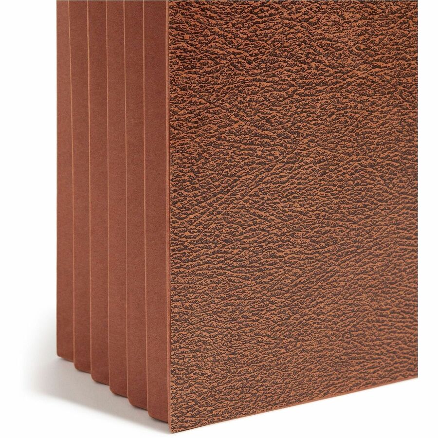 Classic Expanding Wallets, 5.25" Expansion, 1 Section, Elastic Cord Closure, Legal Size, Redrope, 10/Box