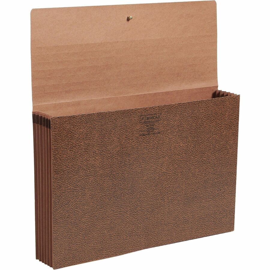 Classic Expanding Wallets, 5.25" Expansion, 1 Section, Elastic Cord Closure, Legal Size, Redrope, 10/Box