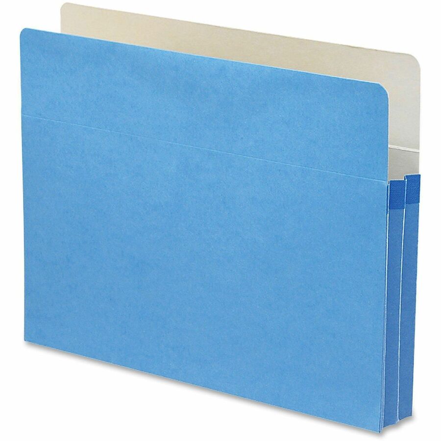 Colored File Pockets, 1.75" Expansion, Letter Size, Blue