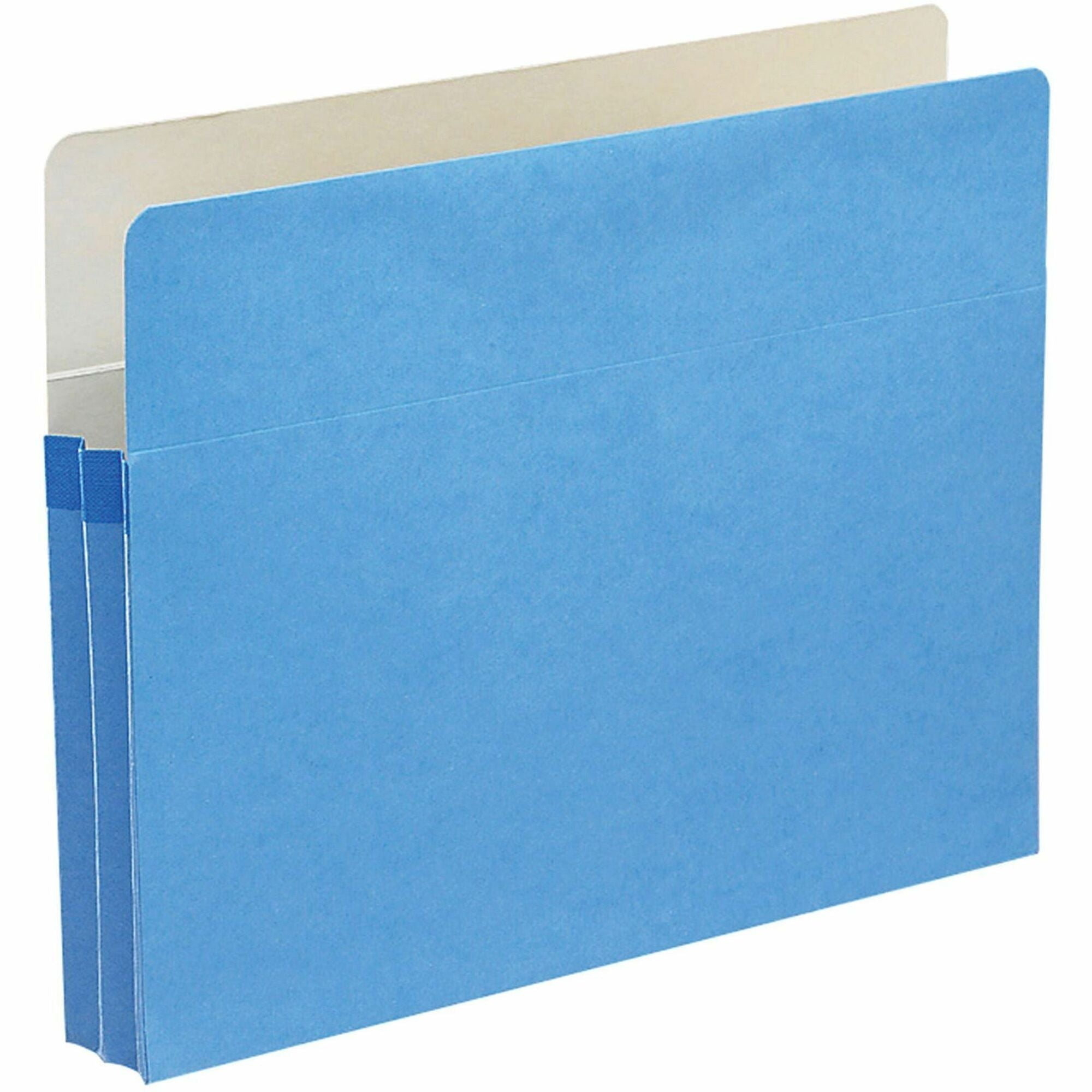 Colored File Pockets, 1.75" Expansion, Letter Size, Blue