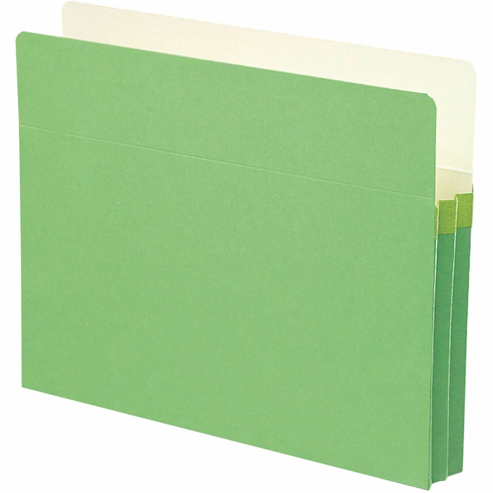 Colored File Pockets, 1.75" Expansion, Letter Size, Green