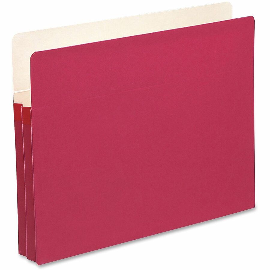 Colored File Pockets, 1.75" Expansion, Letter Size, Red