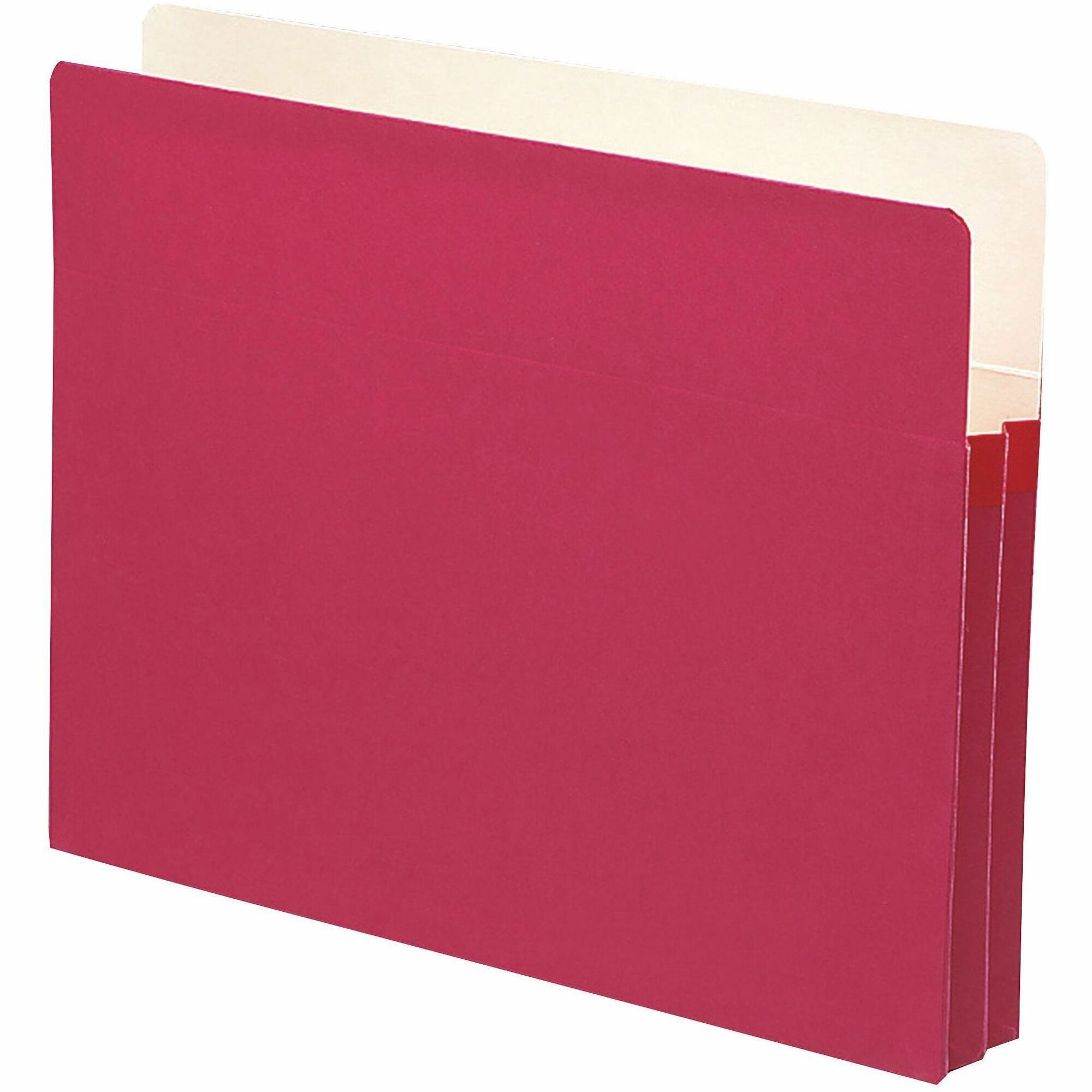 Colored File Pockets, 1.75" Expansion, Letter Size, Red
