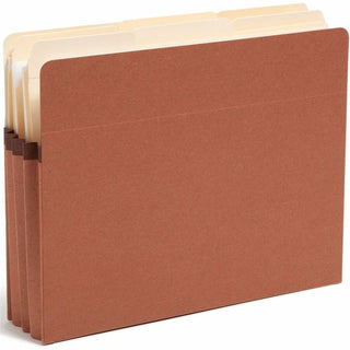 Redrope Drop Front File Pockets, 3.5" Expansion, Letter Size, Redrope, 25/Box