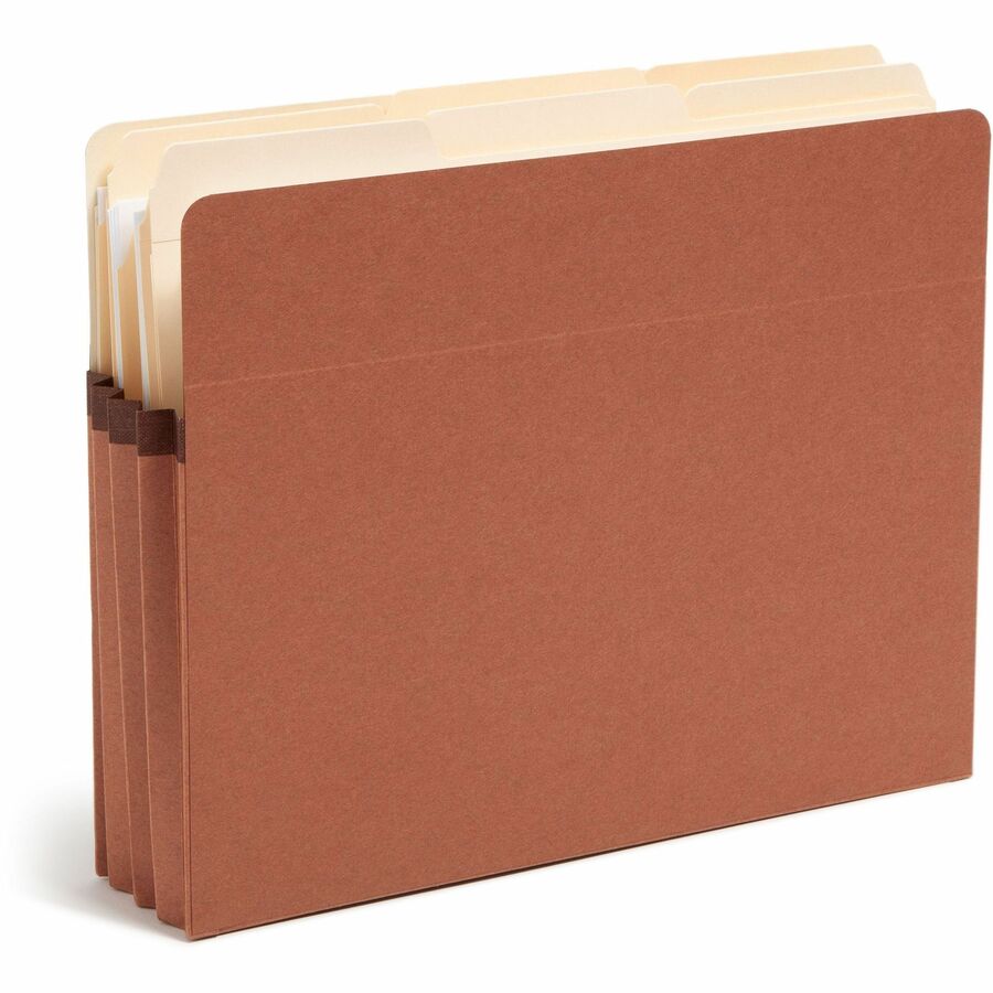 Redrope Drop Front File Pockets, 3.5" Expansion, Letter Size, Redrope, 25/Box