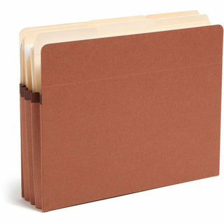 Redrope Drop Front File Pockets, 3.5" Expansion, Letter Size, Redrope, 25/Box