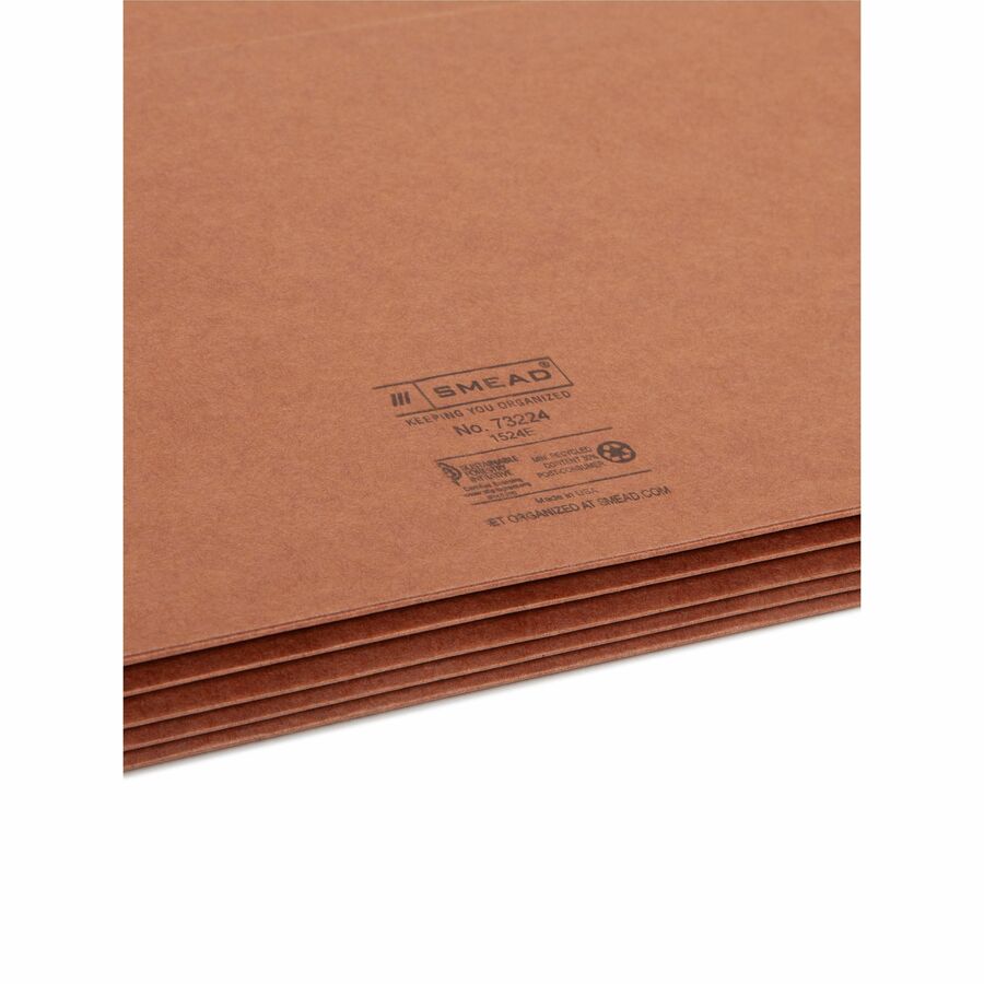 Redrope Drop Front File Pockets, 3.5" Expansion, Letter Size, Redrope, 25/Box