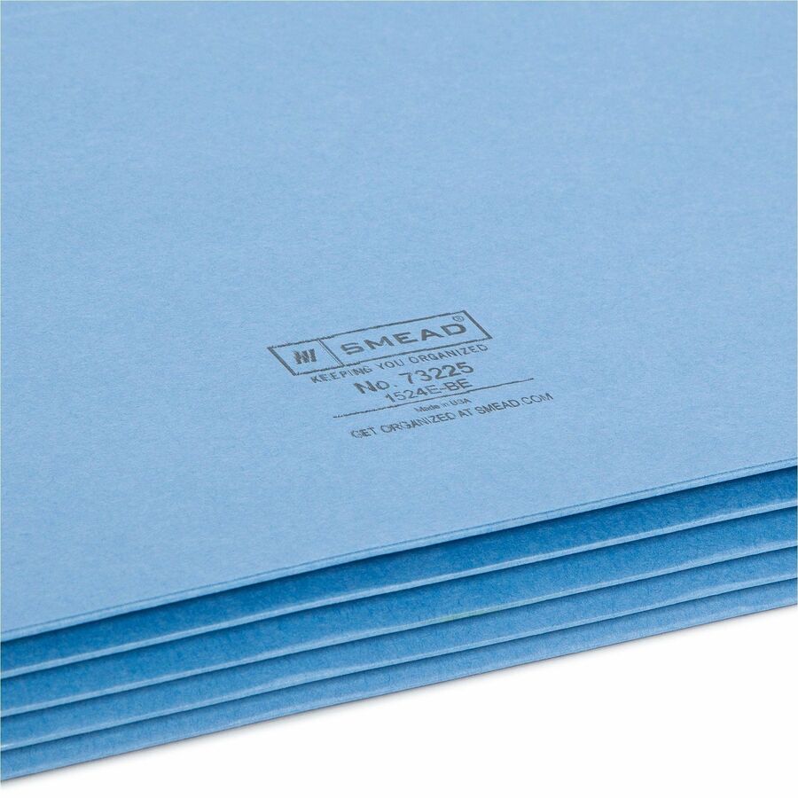 Colored File Pockets, 3.5" Expansion, Letter Size, Blue
