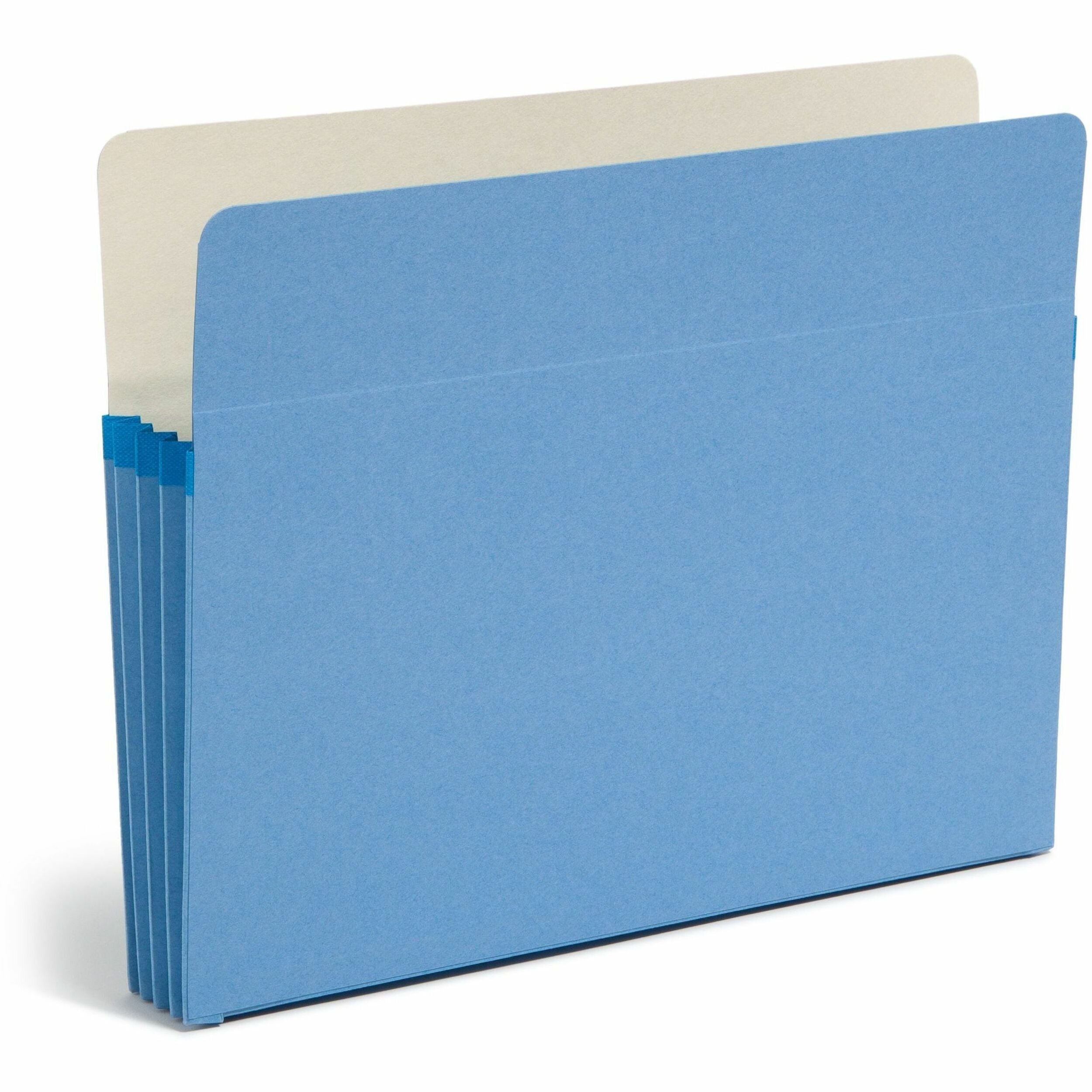 Colored File Pockets, 3.5" Expansion, Letter Size, Blue