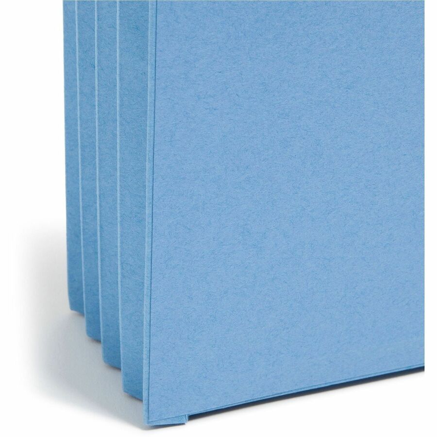 Colored File Pockets, 3.5" Expansion, Letter Size, Blue