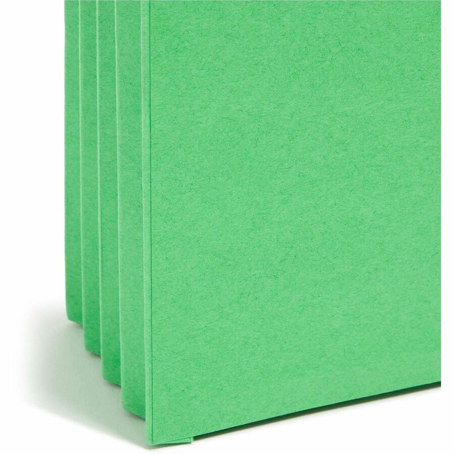 Colored File Pockets, 3.5" Expansion, Letter Size, Green