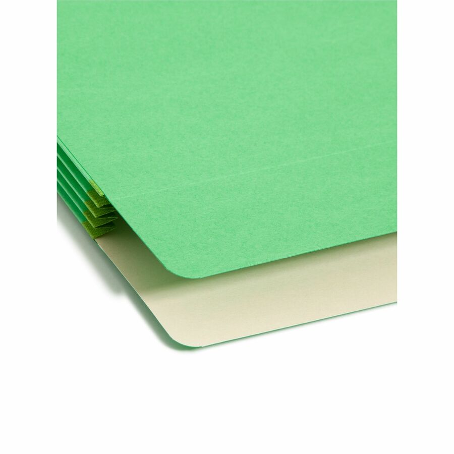 Colored File Pockets, 3.5" Expansion, Letter Size, Green