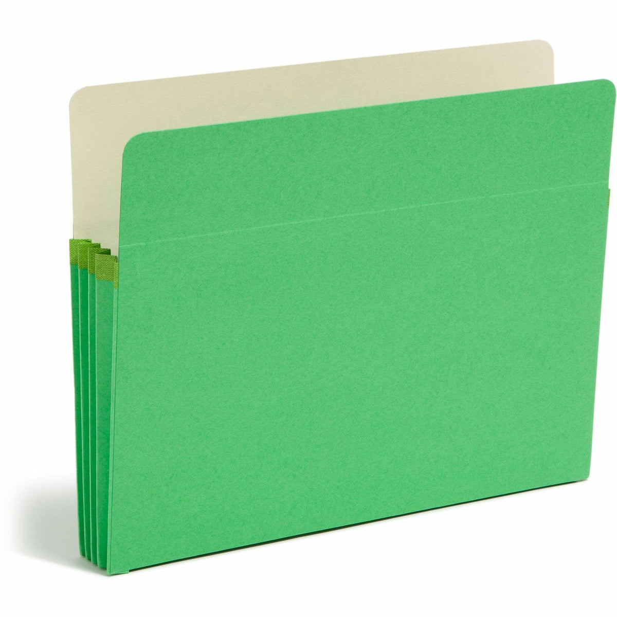 Colored File Pockets, 3.5" Expansion, Letter Size, Green