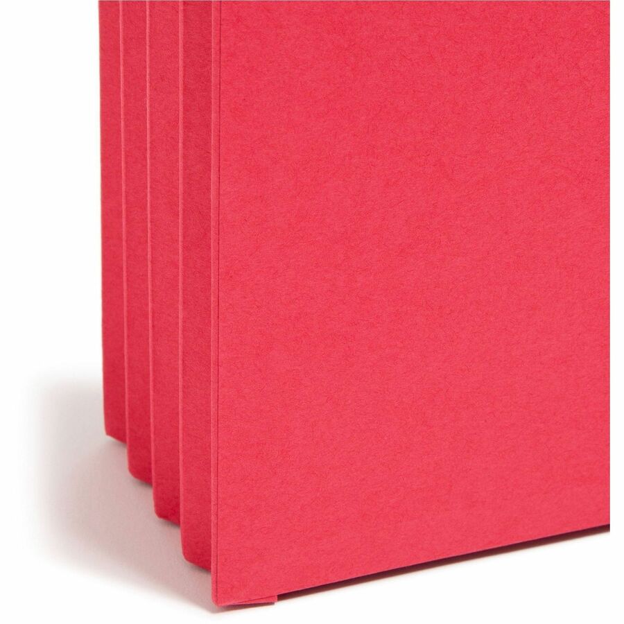 Colored File Pockets, 3.5" Expansion, Letter Size, Red