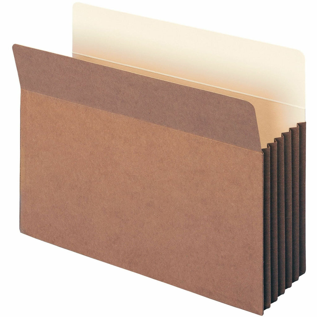 Redrope Drop-Front File Pockets with Fully Lined Gussets, 5.25" Expansion, Letter Size, Redrope, 10/Box