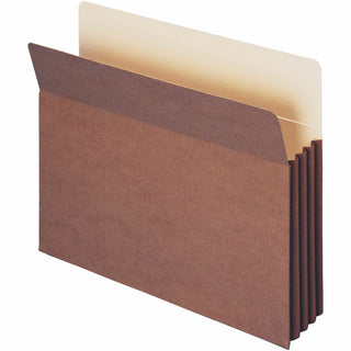 Redrope TUFF Pocket Drop-Front File Pockets with Fully Lined Gussets, 3.5" Expansion, Letter Size, Redrope, 10/Box