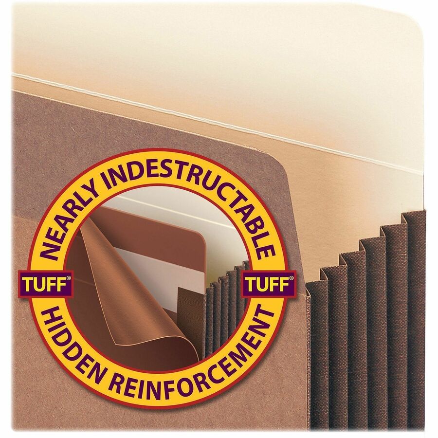 Redrope TUFF Pocket Drop-Front File Pockets with Fully Lined Gussets, 7" Expansion, Letter Size, Redrope, 5/Box