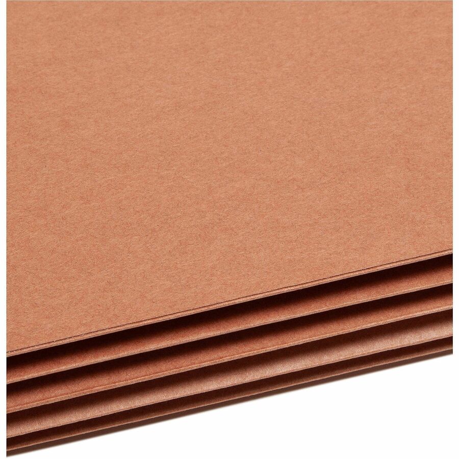 Redrope Drop-Front End Tab File Pockets, 3.5" Expansion, Letter Size, Redrope, 10/Box