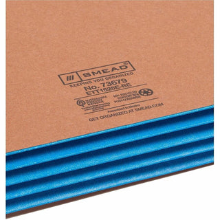 Redrope Drop-Front End Tab File Pockets, Fully Lined 6.5" High Gussets, 3.5" Expansion, Letter Size, Redrope/Blue, 10/Box