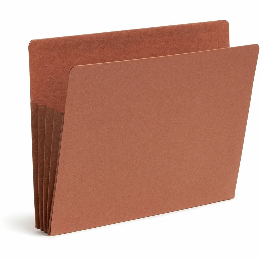 Heavy-Duty Redrope End Tab TUFF Pockets, 3.5" Expansion, Letter Size, Redrope, 10/Box