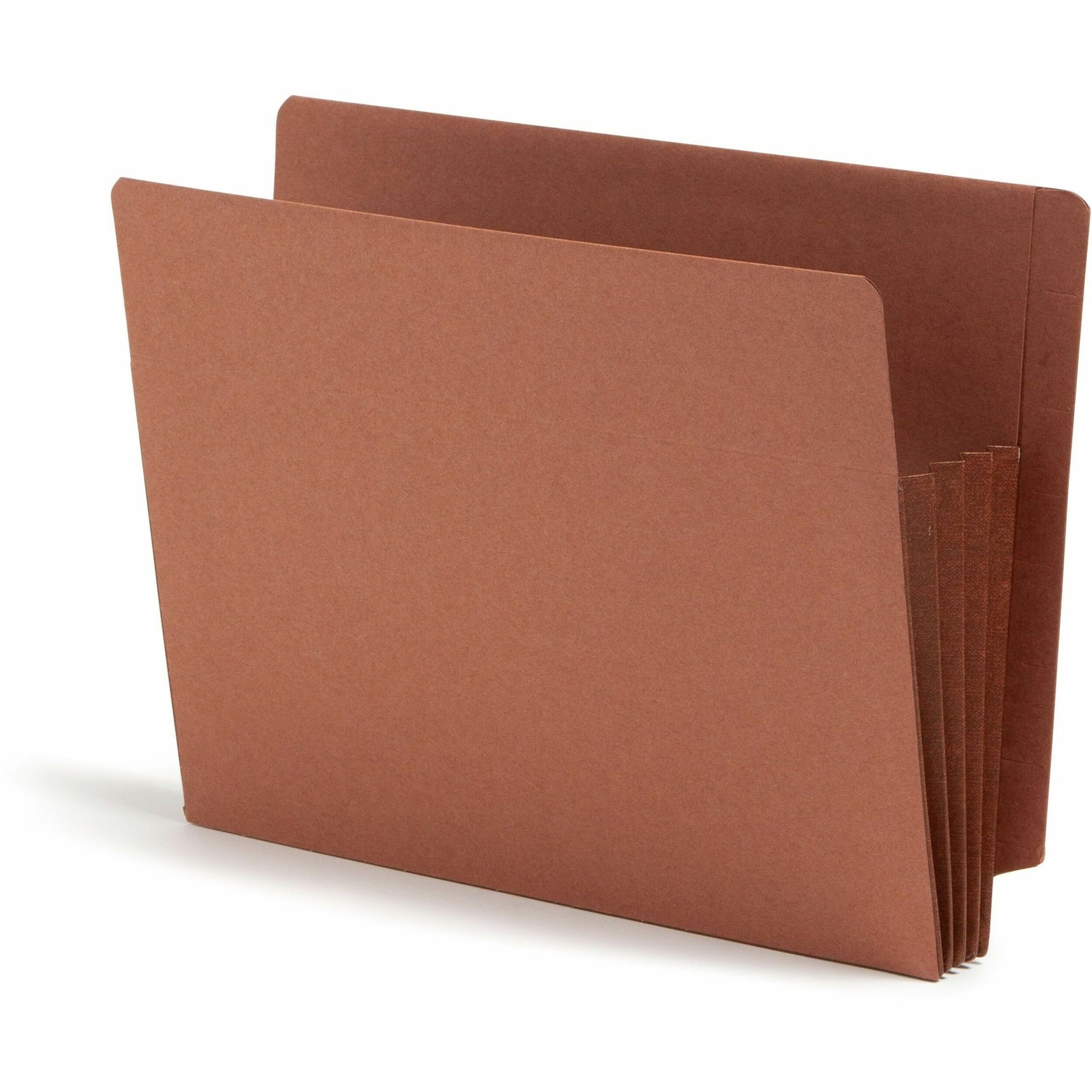 Heavy-Duty Redrope End Tab TUFF Pockets, 3.5" Expansion, Letter Size, Redrope, 10/Box