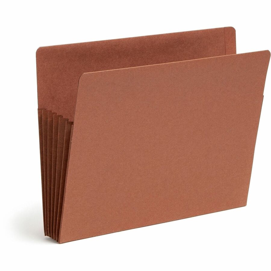 Heavy-Duty Redrope End Tab TUFF Pockets, 5.25" Expansion, Letter Size, Redrope, 10/Box