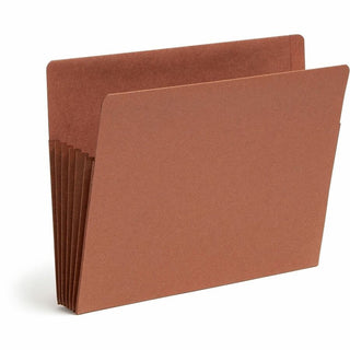 Heavy-Duty Redrope End Tab TUFF Pockets, 5.25" Expansion, Letter Size, Redrope, 10/Box