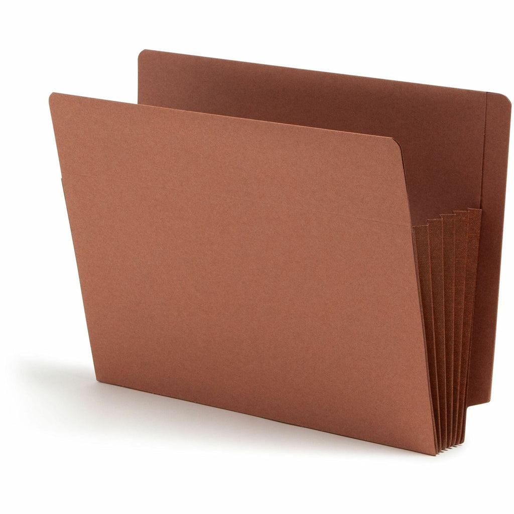 Heavy-Duty Redrope End Tab TUFF Pockets, 5.25" Expansion, Letter Size, Redrope, 10/Box