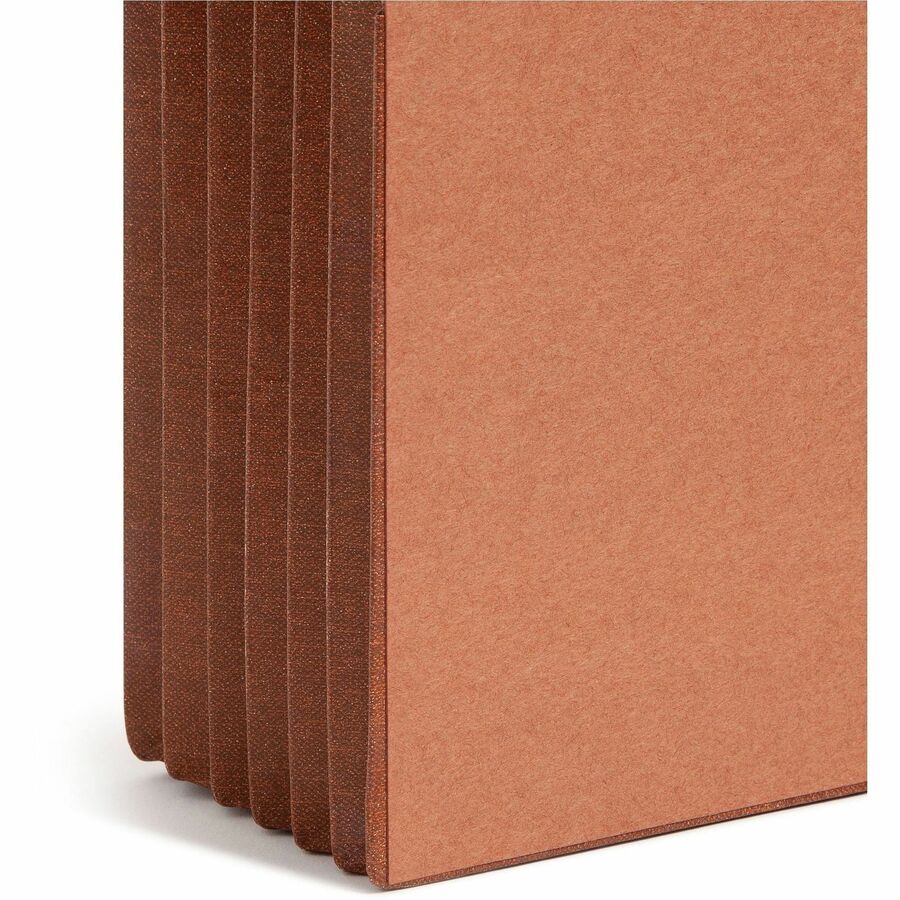 Heavy-Duty Redrope End Tab TUFF Pockets, 5.25" Expansion, Letter Size, Redrope, 10/Box