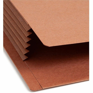 Heavy-Duty Redrope End Tab TUFF Pockets, 5.25" Expansion, Letter Size, Redrope, 10/Box