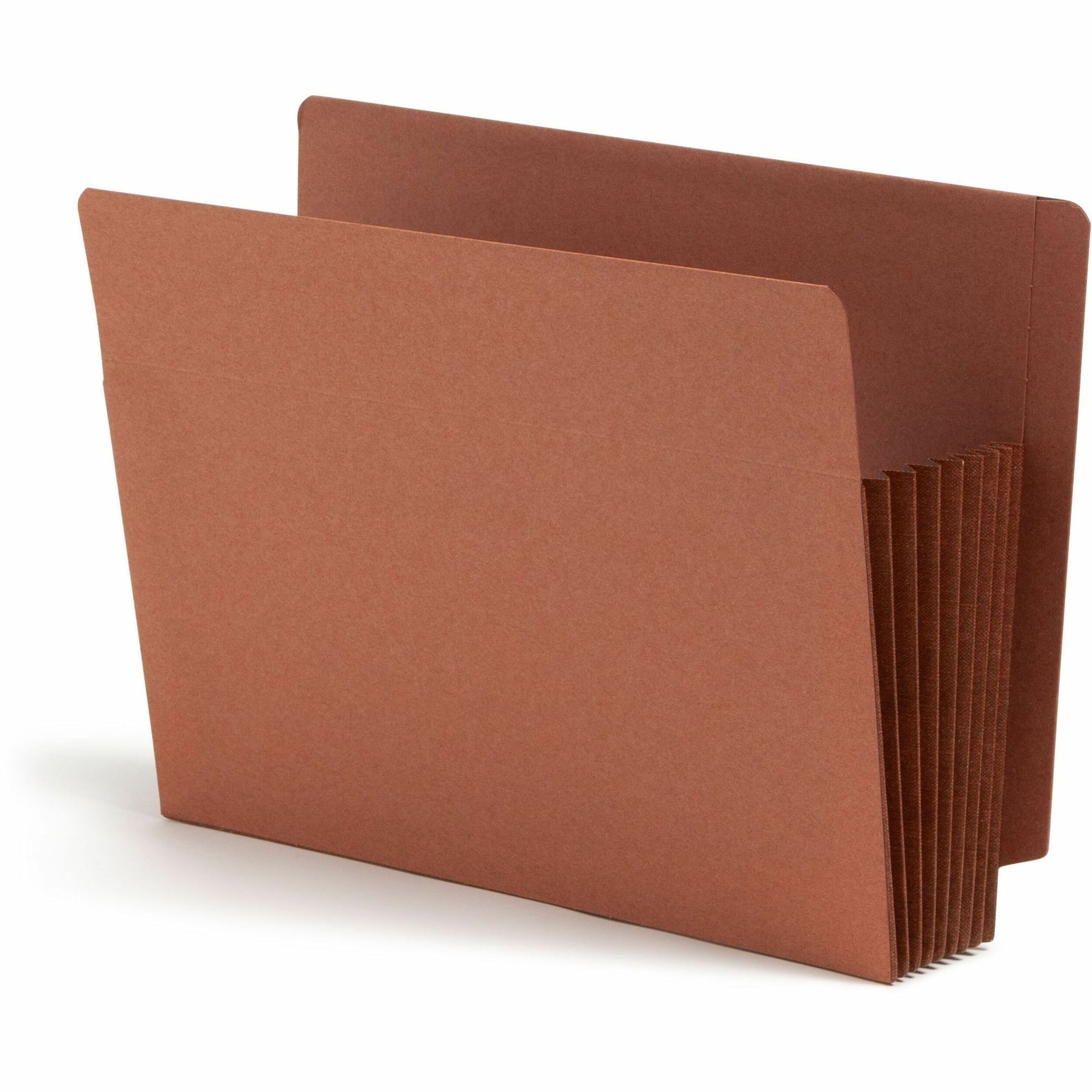 Heavy-Duty Redrope End Tab TUFF Pockets, 7" Expansion, Letter Size, Redrope, 5/Box