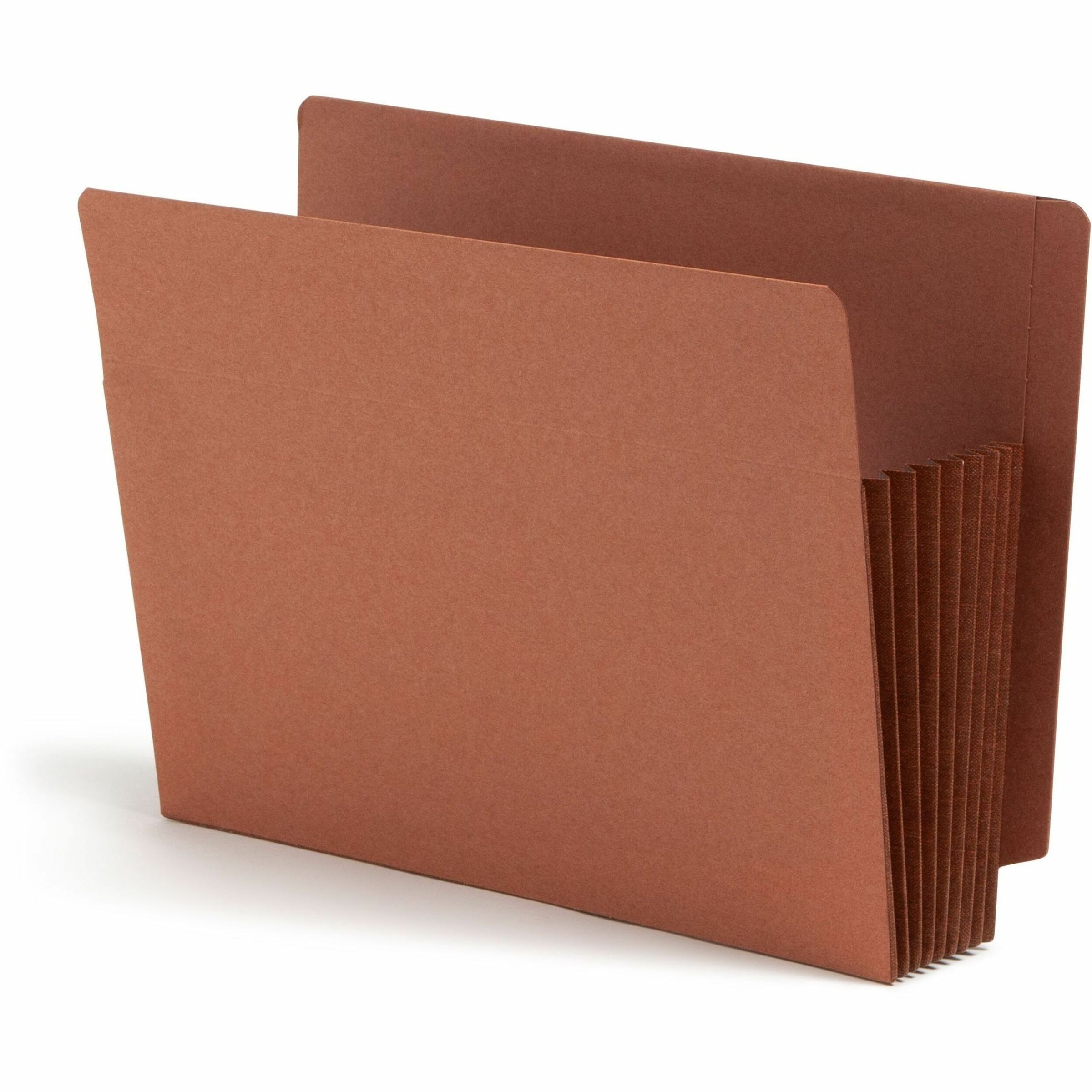 Heavy-Duty Redrope End Tab TUFF Pockets, 7" Expansion, Letter Size, Redrope, 5/Box