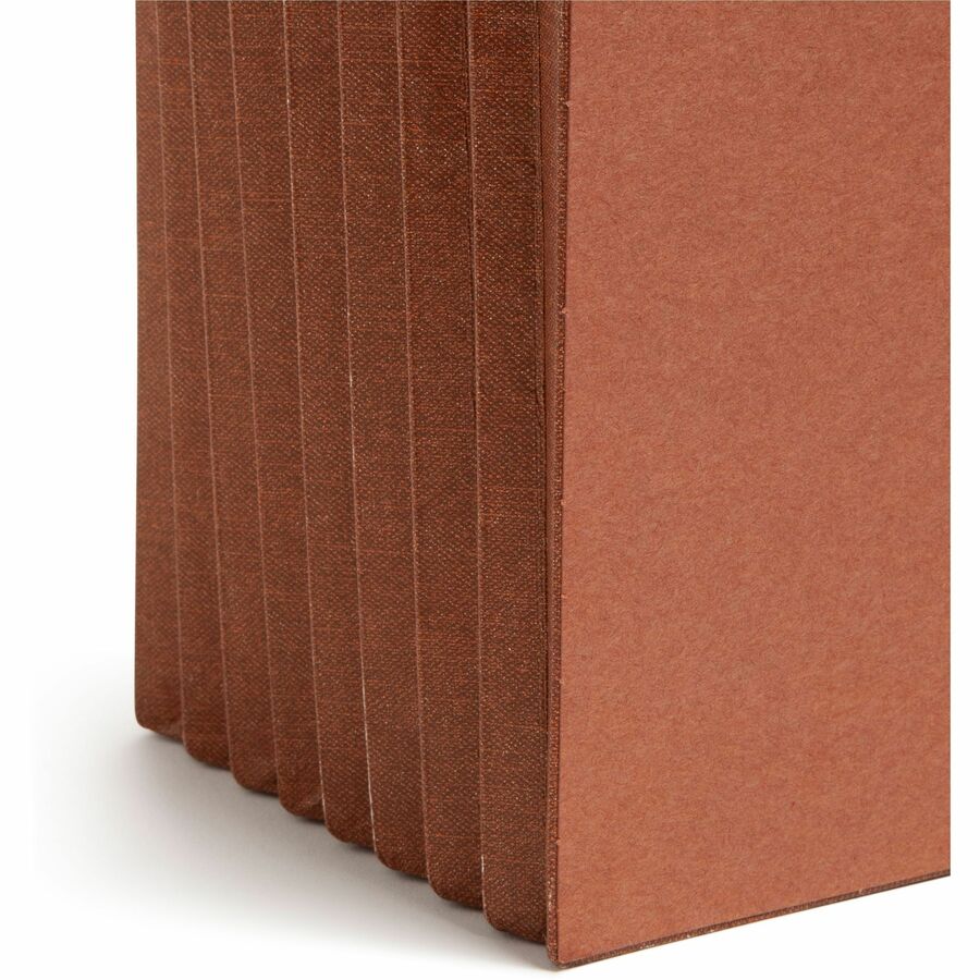 Heavy-Duty Redrope End Tab TUFF Pockets, 7" Expansion, Letter Size, Redrope, 5/Box