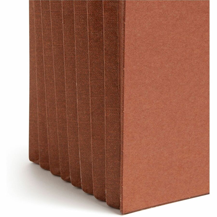 Heavy-Duty Redrope End Tab TUFF Pockets, 7" Expansion, Letter Size, Redrope, 5/Box