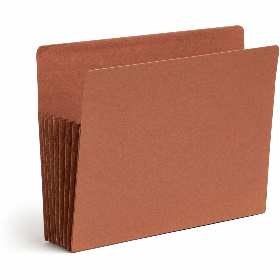 Heavy-Duty Redrope End Tab TUFF Pockets, 7" Expansion, Letter Size, Redrope, 5/Box