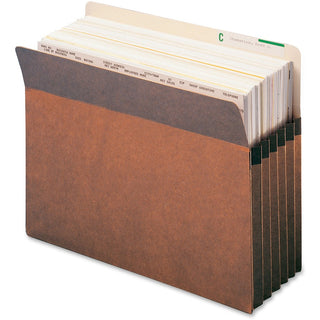 Redrope Drop Front File Pockets, 5.25" Expansion, Letter Size, Redrope, 50/Box